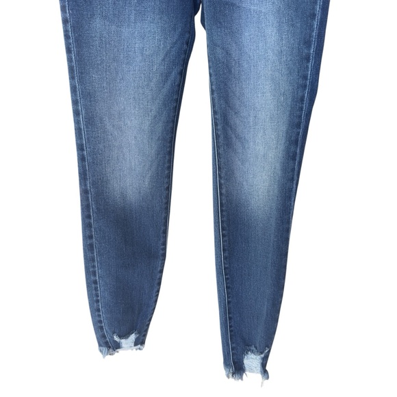 KanCan For Maurices High Rise Skinny Jeans Dark Wash‎ Distressed Hem Ripped 28 - Picture 5 of 7